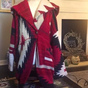 Ralph Lauren collection purple label Navajo style sweater- wide sleeves